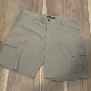 Chaps Tan Cargo Shorts Relaxed Fit Cotton